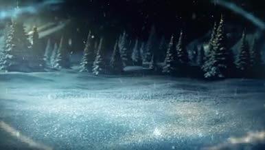 圣诞节夜晚雪景唯美粒子视频的预览图